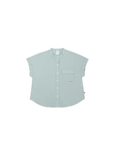 SEERSUCKER STAND CL SHIRT L GREEN MINT M