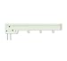 Spring Window Fashions Super Heavy Duty Traverse Curtain Rod 66-120 Inch, White (One Way Draw: LEFT)