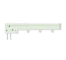 Spring Window Fashions Super Heavy Duty Traverse Curtain Rod 66-120 Inch, White (One Way Draw: LEFT)