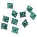 Jili Online 10pcs 8 Sided Dice D8 Polyhedral Dice for Dungeons and Dragons Roley playing Games Dice Gift Green