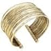 Zad Womens Metal Thin Hammered Bunch Cuff Bracelet (Gold Tone)