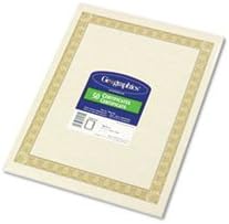 (3 Pack Value Bundle) GEO21015 Parchment Paper Certificates, 8-1/2 x 11, Natural Diplomat Border, 50/Pack