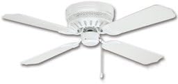 42" 4 Blade Hugger Celeste Ceiling Fan - White