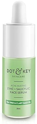 Dot & Key Acne Busting Face Serum 30ml, with zinc and salicylic for pimple and acne prone skin