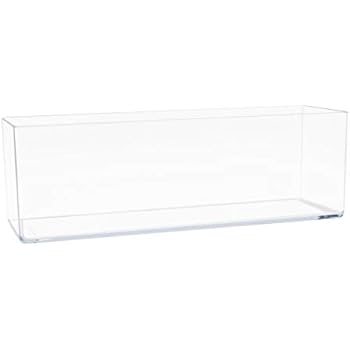 Royal Imports Flower Vase Acrylic Rectangle- Decorative Centerpiece for Home or Wedding - Non Breakable Plastic, 4