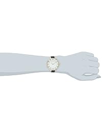 Anne Klein AK   1404mpbk de la mujer Dial dorado tono de fácil lectura correa de piel negro croco-grain