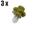 Mercedes Dashboard Instruments Bulb Green + Clear (x3)
