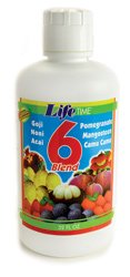 Lifetime 6 Juice Blend Liquid Mixed Fruit, 32 Fluid Ounce