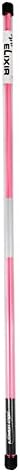2 pcs x Elixir Golf Alignment Sticks Golf Training Aids Swing Plane Alignment Training Sticks in Carrying Tube, Pink, GTS-P