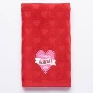 Share the Love Happy Valentine's Day Cotton Hand Towel-Red
