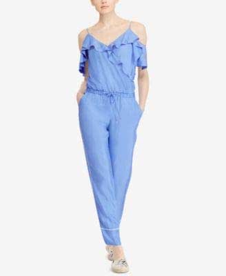 the line up ruffle jumpsuit