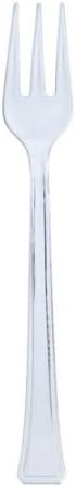 Lillian Mini Plastic Forks, 48-Pack, Clear
