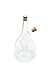 Fox Run Grape Motif Oil and Vinegar Cruet Dispenser Bottle, Clear Borosilicate Glass, Grapes