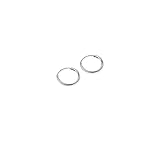 10mm Unisex Solid 925 Sterling Silver Small Endless Hoop Earrings, for Cartilage, Nose and Piercings