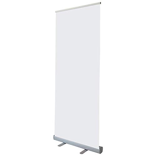 Klvied 33" x 79" Retractable Roll Up Banner Stand, Heavy Duty Aluminum Base, with Portable Carrying Bag for Trade Show Display, Exhibition Promotion