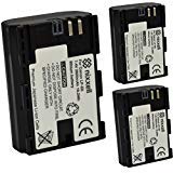 (3 Pack) Ultra High Capacity Nixxell Battery for Canon LP-E6 LC-E6 for Canon EOS 6D 7D Mark II 70D 60D 5D Mark II Mark III & Mark IV 80D 5DS R DSLR Cameras BG-E14 BG-E13 BG-E11 BG-E9 BG-E7 BG-E6