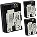 (3 Pack) Ultra High Capacity Nixxell Battery for Canon LP-E6 LC-E6 for Canon EOS 6D 7D Mark II 70D 60D 5D Mark II Mark III & Mark IV 80D 5DS R DSLR Cameras BG-E14 BG-E13 BG-E11 BG-E9 BG-E7 BG-E6