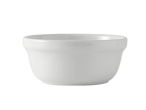 Tuxton BWB-1403 Vitrified China Casserole, 14 oz, White (Pack of 12),