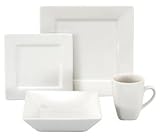 10 Strawberry Street Nova Square 16-piece Dinnerware Set, Cream White
