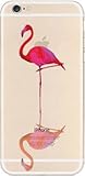 iPhone 6 Plus Case, DECO FAIRY® Protective Case Bumper[Scratch-Resistant] [Perfect Fit] Translucent Silicone Clear Case Gel Cover for Apple iPhone (double flamingo for iPhone 6 Plus)