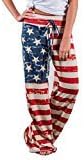 AmyDong Yoga Pants, Women Loose Yoga Pants Sweatpants American Flag Drawstring Wide Leg Pants Leggings Gym Workout Fitness (4XL, Multicolor)