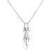 ISAACSONG.DESIGN Sterling Silver Rose Gold Cat Moon Charms Pendant Necklace for Women