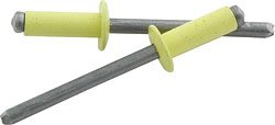 3/16" Small Head Aluminum Steel Mandrel Pop Rivets 250ct (Yellow)