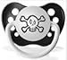 Personalized Pacifier - Skull - Black