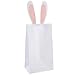 Easter Favor Bags - 50 Pack White Paper Lunch Treat Bags with Bunny Ear Attachment - 5