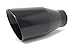 Black Powder Coated Exhaust Tip with Angle Double Wall 2.25