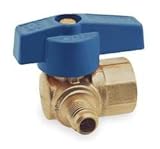 Industrial Grade 1WME9 Ball Valve, 3/8 x 1/2 In FNPT x Flared