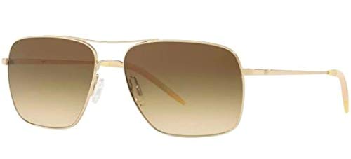 New Oliver Peoples Clifton Gold with Chrome Olive Photochromic Glass color OV 1150 5035/85