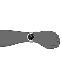 Tommy Hilfiger modelo 1710355 "deporte sofisticado", reloj informal de acero inoxidable y cuarzo, con cuero, de color plateado para hombre.
