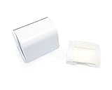 Camco 57203 White Pop-A-Toothbrush Wall Mounted Toothbrush Holder With Germ Protecting Cover