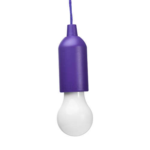 HUAXIE LED Pull Cord Tent Light, Portable Hanging Camping Lantern Indoor Outdoor for Home Decorations LED Lights (Purple)