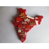 Memory Marg SFM2 India Silicon Fridge Magnet (Maroon)(Standard)
