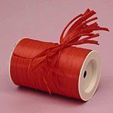Red Matte Raffia Ribbon, 1/4