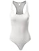 Fifth Parallel Threads FPT Womens Racer Back Tank Top Bodysuit White M