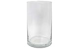 Mega Vases - 6" x 12" Cylinder Glass Vase - Set of 1, Clear