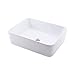 KES Bathroom Vessel Sink 19-Inch White Rectangle Above Counter Countertop Porcelain Ceramic Bowl Vanity Sink cUPC Certified, BVS110 primary