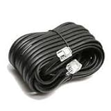 Permo 100 Feet Black Telephone Extension Cord Cable Line Wire