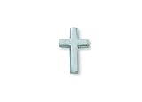 Latin Cross Lapel Pin - Rhodium Plated Silver