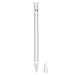 Silicone Case for Apple Pencil Holder Sleeve Skin Pocket Cover Accessories for iPad Pro 9.7/10.5/12.9, Cute Soft Grip Pouch with Charging Cap Holder and 2 Protective Nib Covers (White)