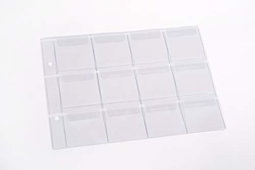 CONDORBOX Coin Holder Album Sleeves 10 Pages, 120 Pockets - for Big Gold Silver Coins Collection for Quarters Penny Foreign Coins - Collector Supplies Protector Sheets - size pocket 1.97'' x 2.16''