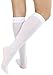 ToBeInStyle Women's Nylon Knee High Opaque Socks - White - One Size
