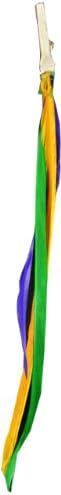 Designer Feathers 12773 Feather Hair Extension, Mardi Gras