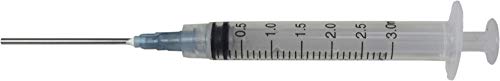 Duda Energy Syringepk003 Industrial Syringes with 15G x 1-1/2" Blunt Tip Fill Needle and Plastic Cover, 3 mL (Pack of 10)
