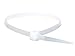 Monoprice Cable Tie 8 inch 40LBS, 100pcs/Pack - White primary