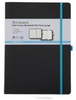 Ryman Soft Cover Notebook (BLACK & BLUE, LARGE) - Image 3