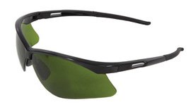 Radnor 64051525 Series Safety Glasses With Black Frame And Shade 3 IR Lens